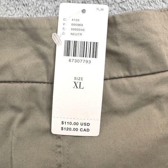 Anthropologie Porridge Skirt Khaki Beige Cotton Blend Pockets Womens XL NWT - Picture 4 of 10
